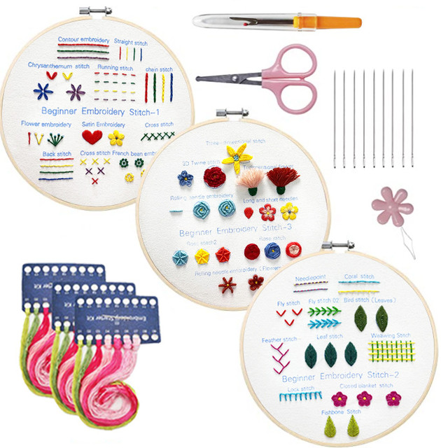 Embroidery kit for Adults Beginners with Embroidery Pattern